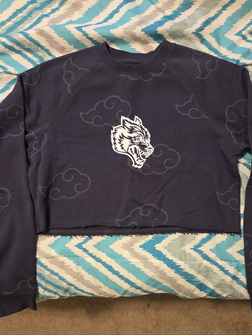 Darc Sport Navy Crewneck Sweatshirt with White Logo Tag